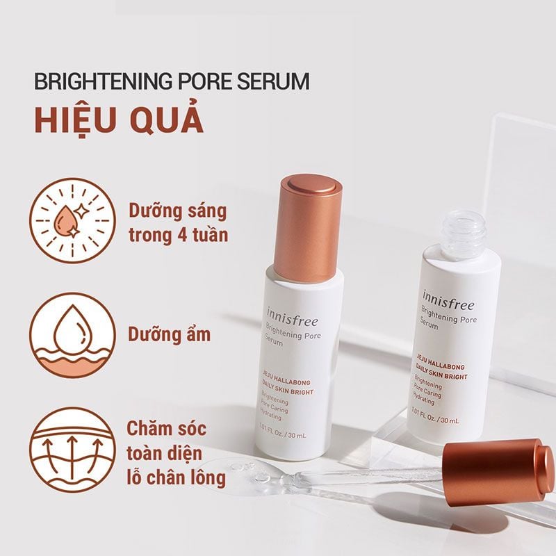 [3 Items] Bộ Kit Hỗ Trợ Dưỡng Sáng Và Làm Mờ Lỗ Chân Lông Innisfree Brightening Pore Trio
