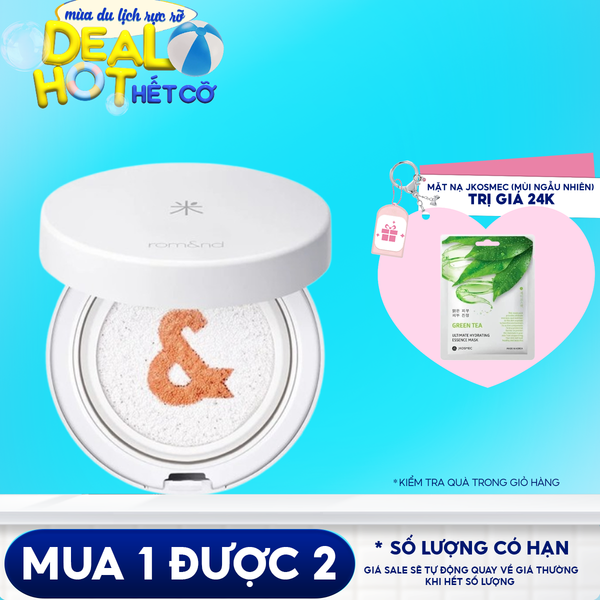 Kem Chống Nắng Dạng Cushion Thuần Chay Romand Back Me Tone Up Sun Cushion SPF50+/PA++++ 11g