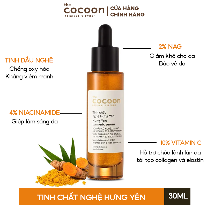 Serum Cocoon Tinh Chất Nghệ Hưng Yên Cocoon Hung Yen Turmeric Serum 30ml