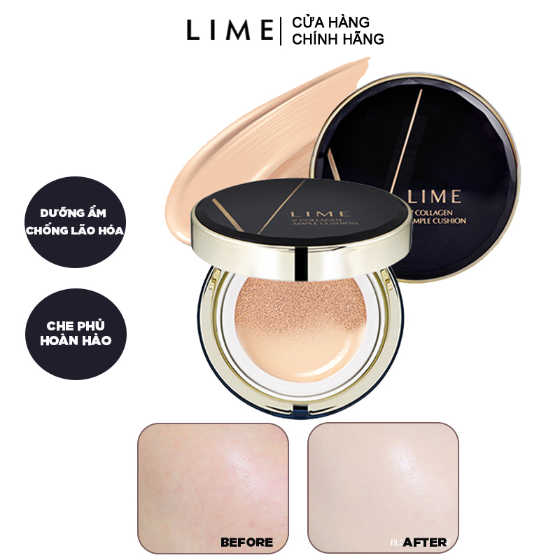 Phấn Nước Dưỡng Ẩm Cho Da LIME V Collagen Ample Cushion SPF50+/PA+++ 20g