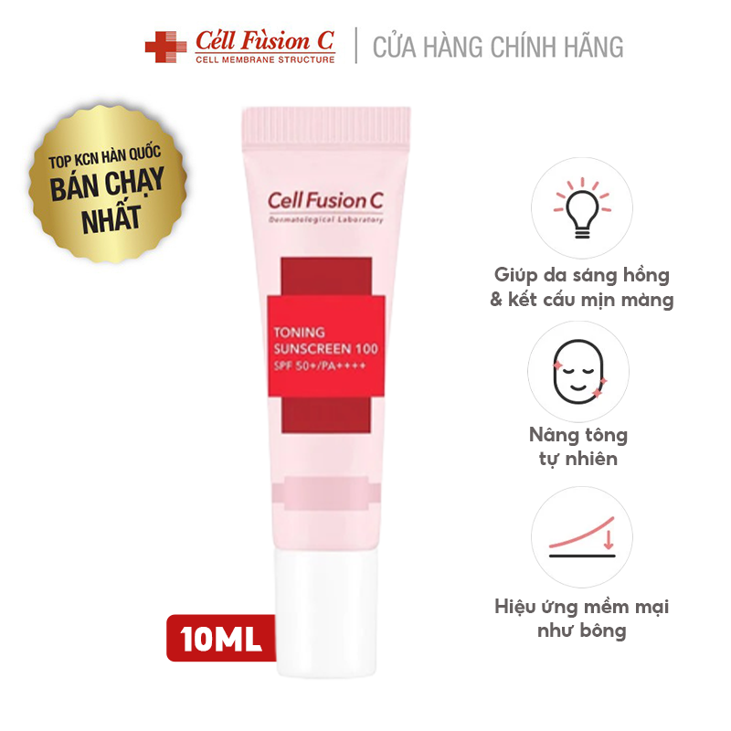 [Mini 10ml] Kem Chống Nắng Nâng Tông Cell Fusion C Toning Sunscreen 100 SPF 50+/PA++++