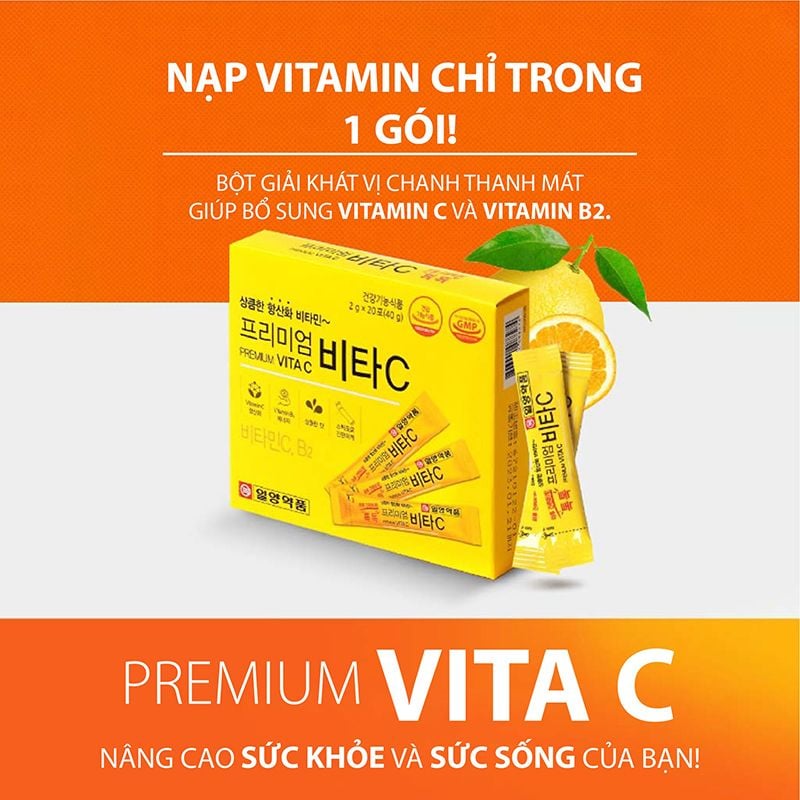 Bột Uống Vitamin C Tăng Sức Đề Kháng, Cải Thiện Da Goinbe Premium Vita C