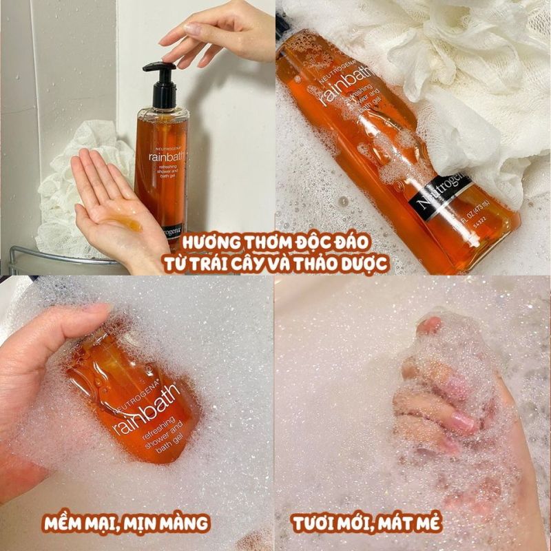 Sữa Tắm Neutrogena Dưỡng Ẩm Tươi Mới Dạng Gel Rainbath Refreshing Shower And Bath Gel 473ml