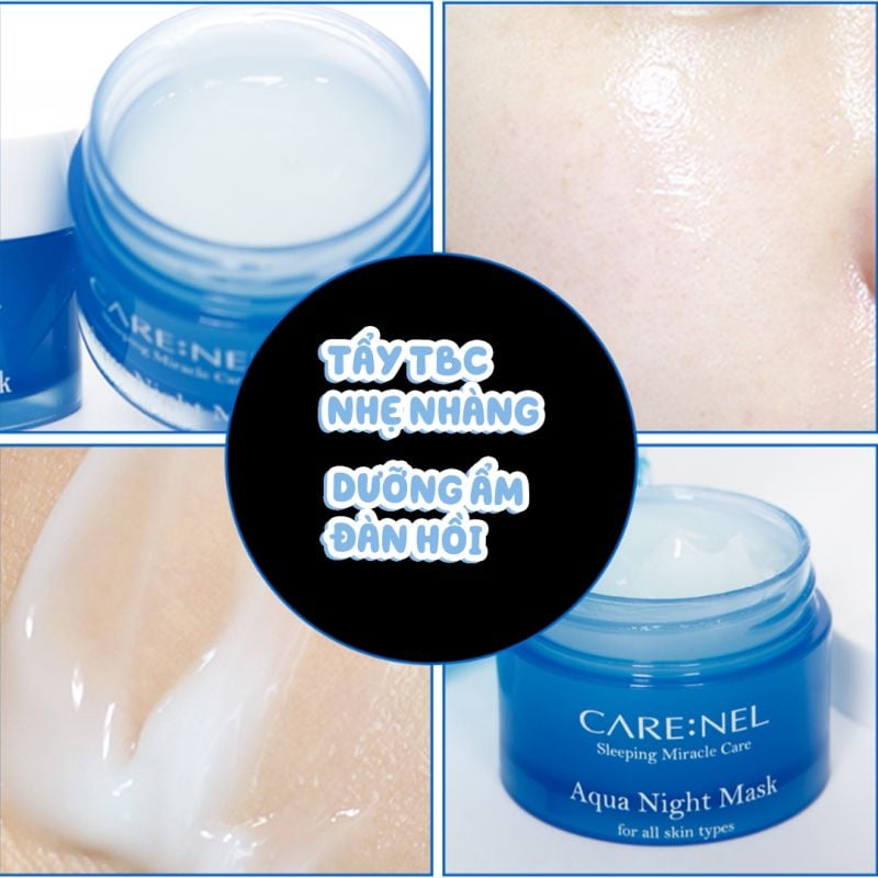 [Mini 15ml] Mặt Nạ Ngủ Giúp Cấp Ẩm, Làm Dịu Da, Ngăn Ngừa Lão Hóa Carenel Aqua Night Mask