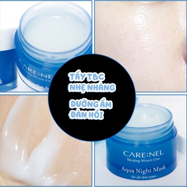  [Mini 15ml] Mặt Nạ Ngủ Carenel Giúp Cấp Ẩm, Làm Dịu Da, Cải Thiện Lão Hóa Da Aqua Night Mask 
