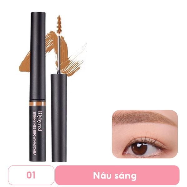  Mascara Chân Mày Lilybyred Siêu Tự Nhiên Skinny Mes Brow Mascara 3.5g 