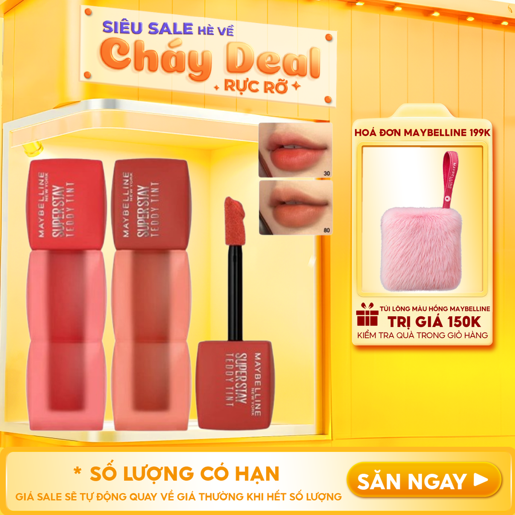 Son Kem Lì Bông Bền Màu Maybelline Superstay Teddy Tint 5ml