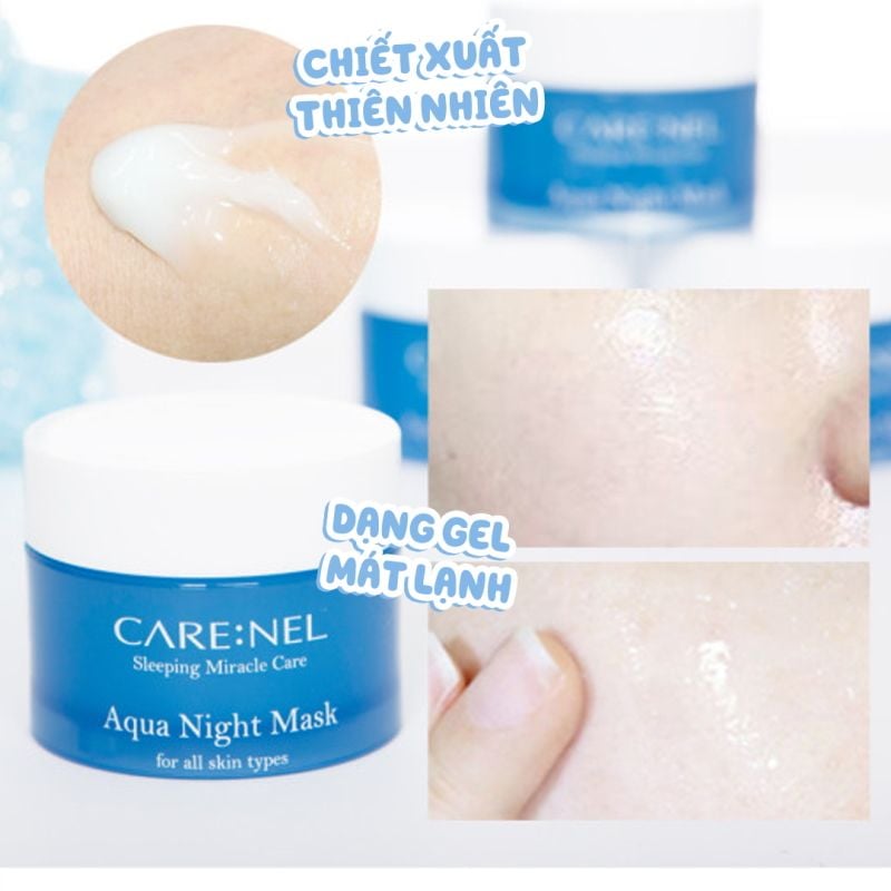 [Mini 15ml] Mặt Nạ Ngủ Giúp Cấp Ẩm, Làm Dịu Da, Ngăn Ngừa Lão Hóa Carenel Aqua Night Mask