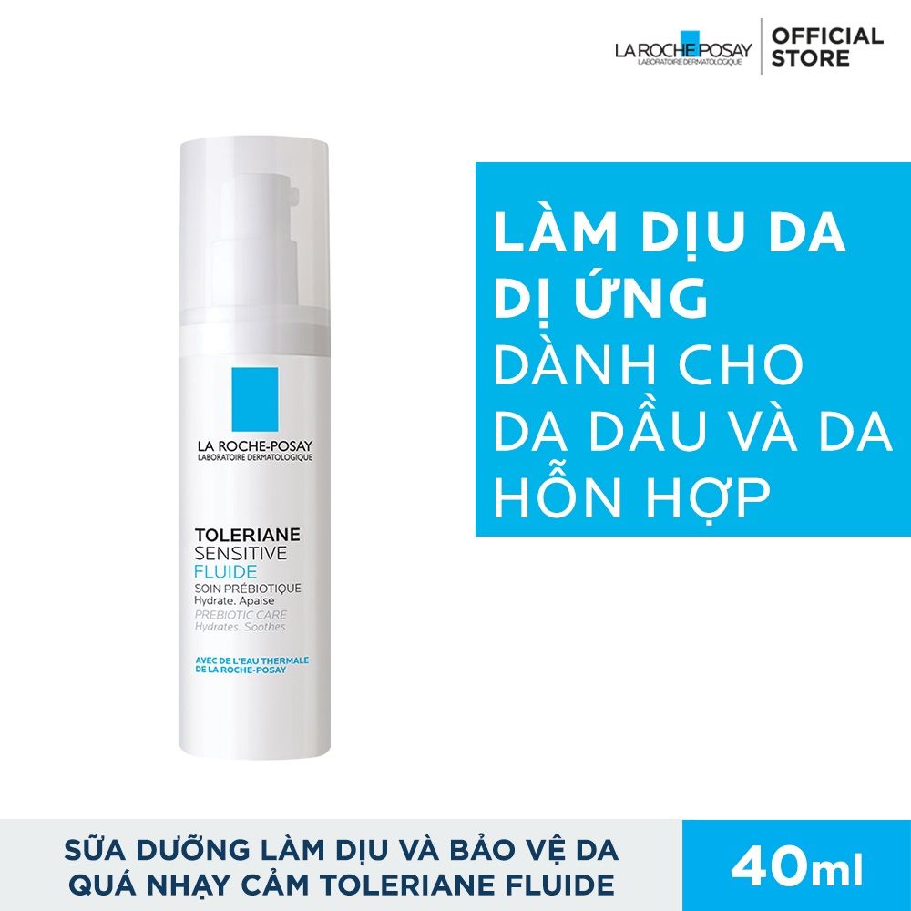 Sữa Dưỡng Ẩm, Làm Dịu Và Bảo Vệ Da Nhạy Cảm La Roche-Posay Toleriane Sensitive Fluide 40ml