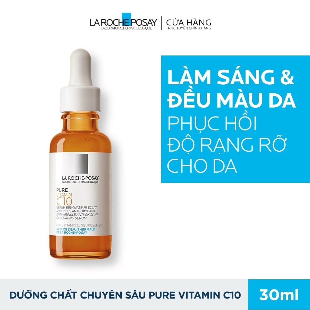 Serum La Roche-Posay Tinh Chất Làm Sáng Da Và Giảm Thâm Nám La Roche-Posay Redermic Pure Vitamin C10 Serum 30ml