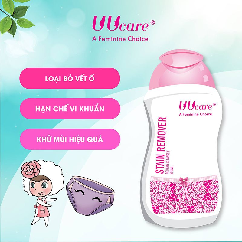 Nước Giặt Quần Lót Chuyên Dụng UUcare Stain Remover Delicate Cleanser 250ml (Che tên sản phẩm khi giao hàng)