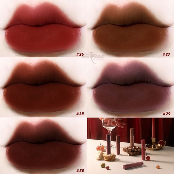  [MÀU 1-30] Son Kem Lì Romand Cực Nhẹ Môi Zero Velvet Tint 5.5g 