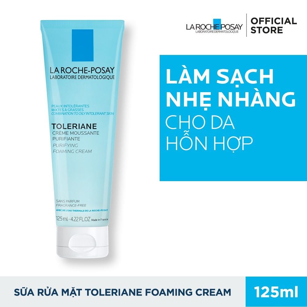 Sữa Rửa Mặt La Roche-Posay Tạo Bọt Làm Sạch Dịu Nhẹ Toleriane Purifying Foaming Cream