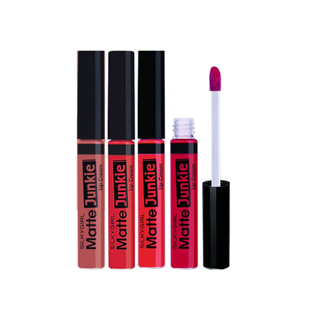 Son Kem Lì Silkygirl Nhẹ Môi, Giữ Môi Luôn Căng Mọng, Lâu Trôi Matte Junkie Lip Cream 5.8g #05 VIXEN