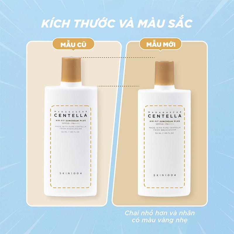 Kem Chống Nắng Lành Tính Dành Cho Da Nhạy Cảm Skin1004 Madagascar Centella Air-Fit Suncream Plus SPF50+ PA++++ 50ml