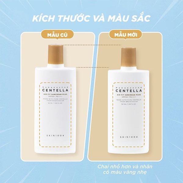  Kem Chống Nắng Skin1004 Lành Tính Dành Cho Da Nhạy Cảm Madagascar Centella Air-Fit Suncream Plus SPF50+ PA++++ 50ml 