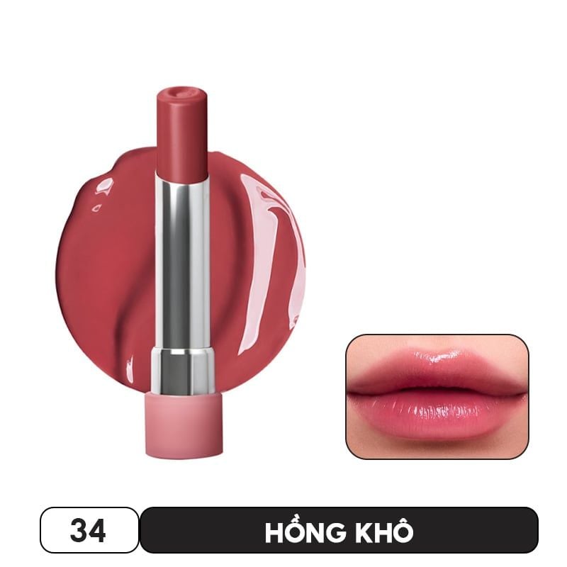 Son Bóng Dưỡng Môi Có Màu 3CE Glazy Lip Glow 5g