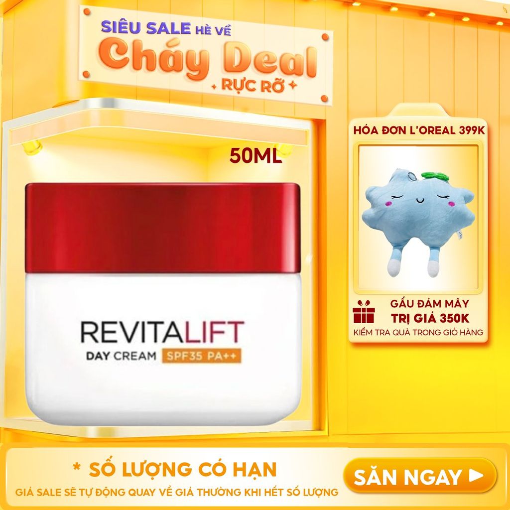 Kem Dưỡng L'Oreal Ngừa Lão Hóa Ban Ngày Revitalift Moisturizing Cream Day SPF 35/PA++ 50ml