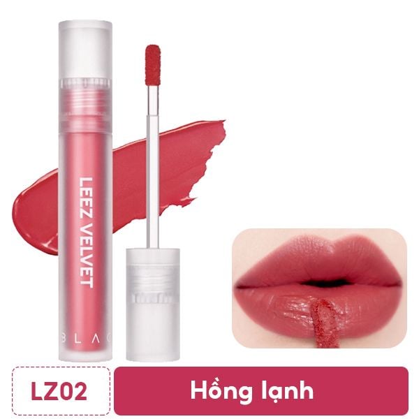 Son Kem Lì Mịn Mượt Nhẹ Môi Black Rouge Leez Velvet Tint 4ml