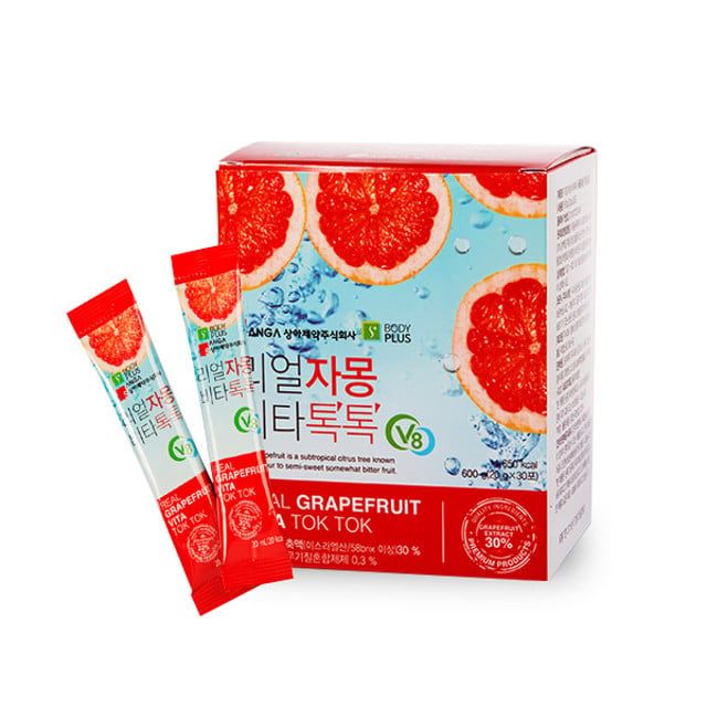 [Hộp 30 gói] Nước Ép Bưởi Sanga Real Grapefruit Vita Tok Tok