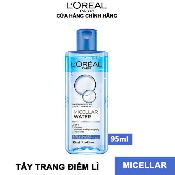 [95ml] Nước Tẩy Trang Làm Sạch Sâu 3 In 1 L'Oreal Micellar Water Deep Cleansing