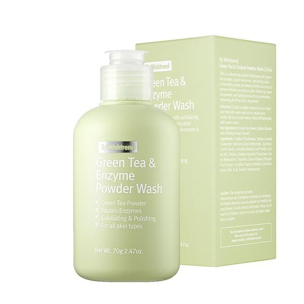 Bột Rửa Mặt Trà Xanh Nhẹ Dịu By Wishtrend Green Tea & Enzyme Powder Wash 70g