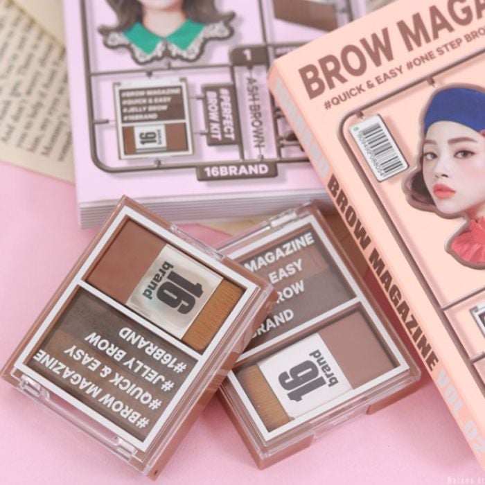 Bột Tán Chân Mày Hai Màu Đa Năng 16Brand Brow Magazine 3.6g - Coco Brown