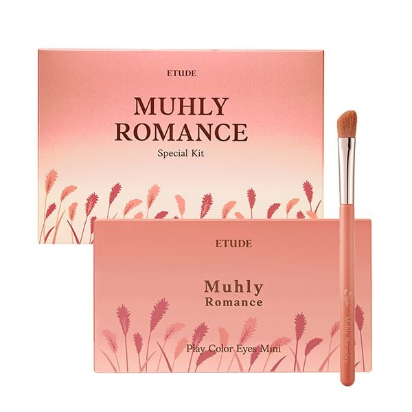 [2 Items] Bảng Phấn Mắt 6 Màu Ngọt Ngào Kèm Cọ Tiện Dụng Etude House Muhly Romance Special Kit