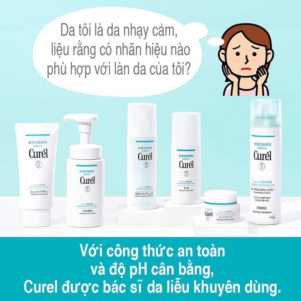 Gel Tẩy Trang Cấp Ẩm Chuyên Sâu Curél Intensive Moisture Care Makeup Cleansing Gel 130g