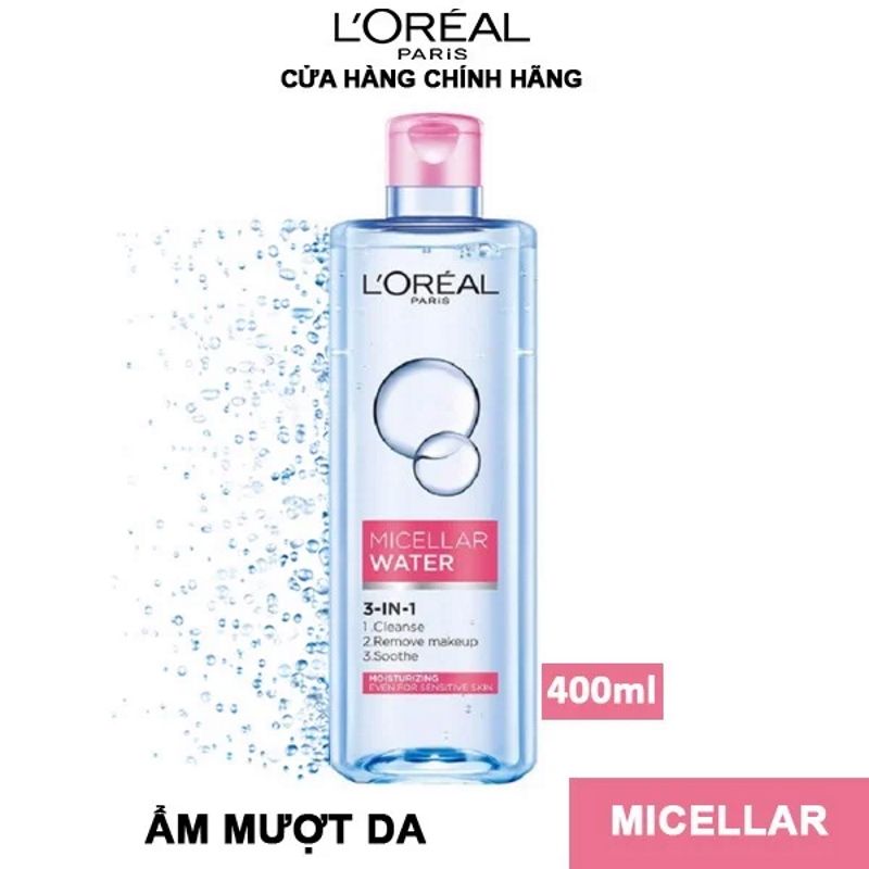 Nước Tẩy Trang Dưỡng Ẩm Cho Da Khô L'Oreal Micellar Water Moisturizing