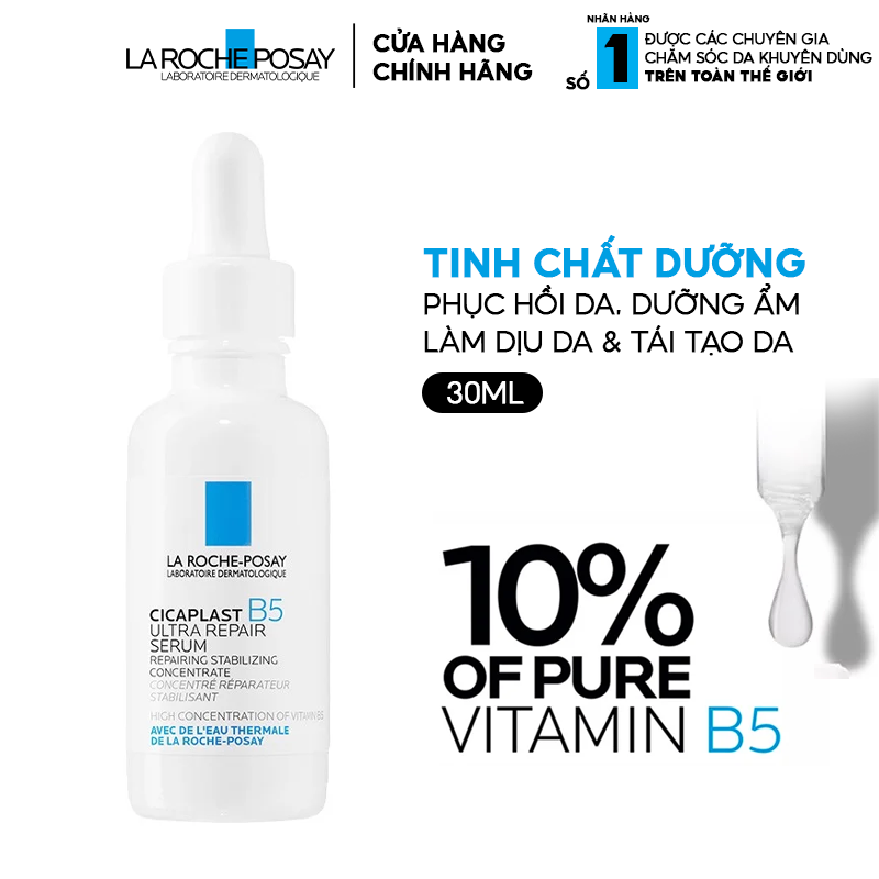 Serum La Roche-Posay Tinh Dưỡng Chất Phục Hồi Da, Làm Dịu Da La Roche-Posay Laboratoire Dermatologique Cicaplast B5 Ultra Repair Serum 30ml