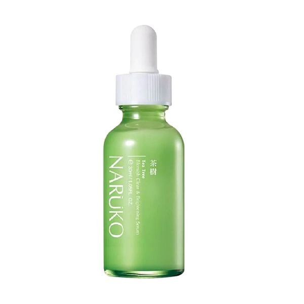 Serum Naruko Tràm Trà Dành Cho Da Mụn Kiềm Dầu Dưỡng Sáng Da Naruko Tea Tree Blemish Clear & Brightening Serum 30ml