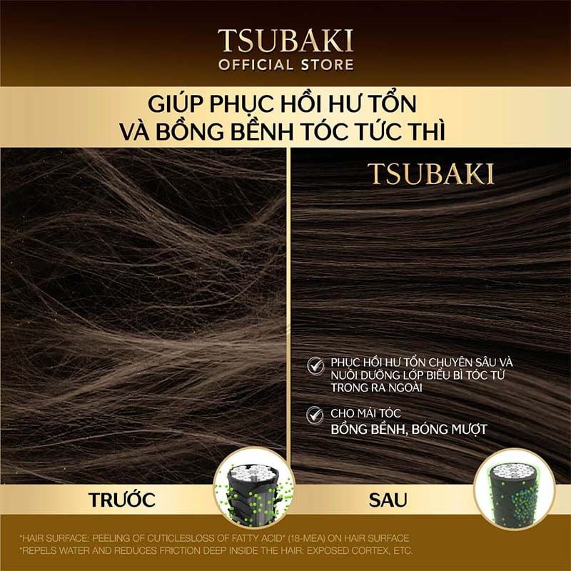 Kem Xả Hỗ Trợ Phục Hồi Hạn Chế Rụng Tóc Tsubaki Premium Repair Treatment 180g