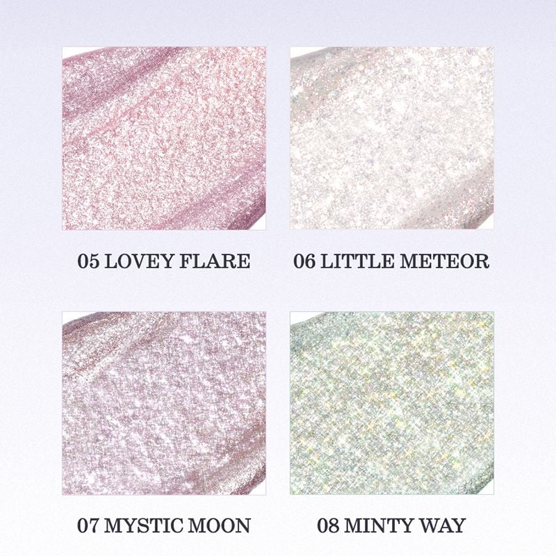 Gel Nhũ Mắt Romand Lấp Lánh, Bền Màu, Lâu Trôi The Universe Liquid Glitter 2g