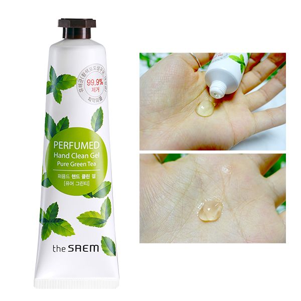 Gel Rửa Tay The Saem Chiết Xuất Trà Xanh Perfumed Hand Clean Gel Pure Green Tea 30ml