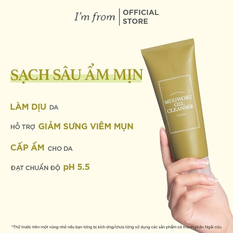 Sữa Rửa Mặt I'm From Sạch Sâu Dịu Nhẹ Chiết Xuất Ngải Cứu Mugwort Gel Cleanser 30ml