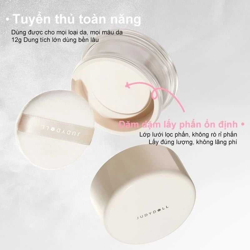 Phấn Phủ Dạng Bột Kiềm Dầu, Lâu Trôi Judydoll Blurring Loose Powder #01 12g