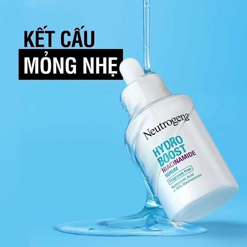 Serum Neutrogena Dưỡng Ẩm, Hỗ Trợ Dưỡng Sáng Da Hydro Boost Niacinamide Serum 30ml