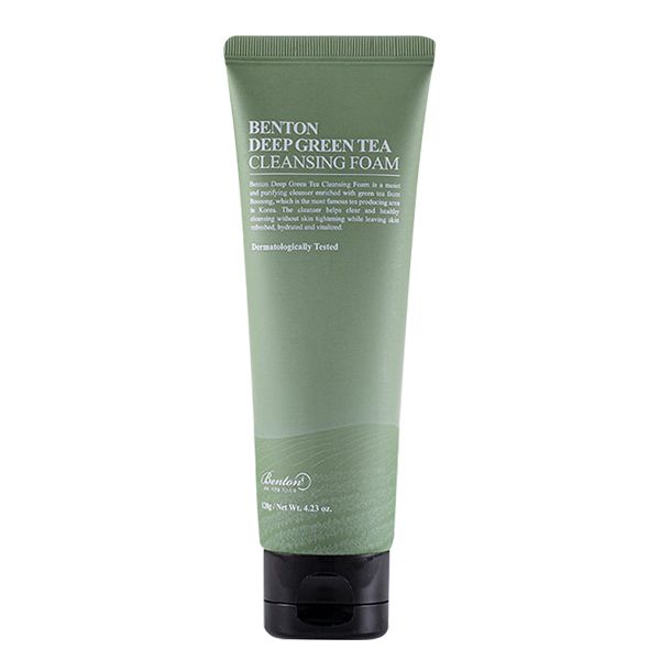 Sữa Rửa Mặt Làm Sạch Sâu Cấp Ẩm Chiết Xuất Trà Xanh Benton Deep Green Tea Cleansing Foam 120g