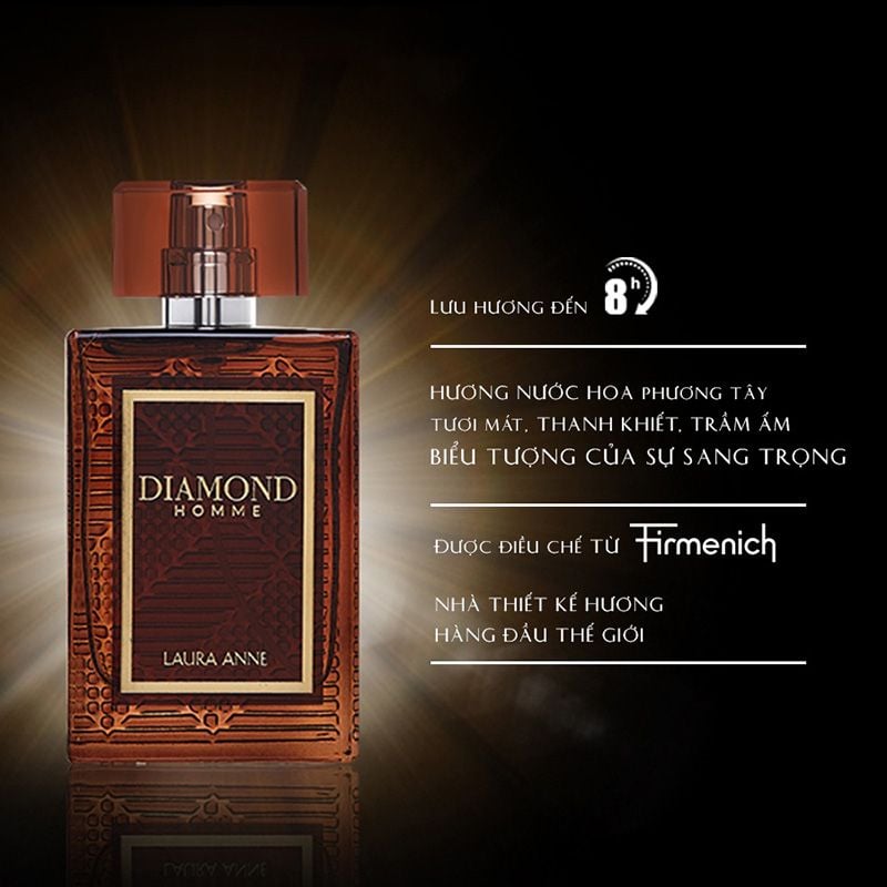 Nước Hoa Nam Sang Trọng, Lôi Cuốn Laura Anne Diamond Homme 45ml