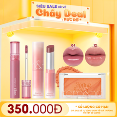 PHẤN MÁ HỒNG #S01 + SON DƯỠNG #12+ SON BÓNG #04