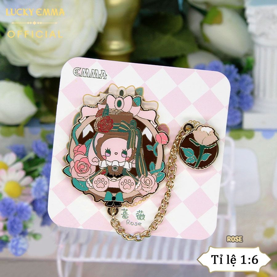 Huy Hiệu, Ghim Cài Áo Lucky Emma Garden Date Badge - YSJ-0011