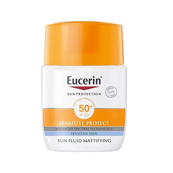 Kem Chống Nắng Eucerin Dành Cho Da Thường Và Da Hỗn Hợp Sun Fluid Mattifying Sensitive Protect SPF 50+ 50ml