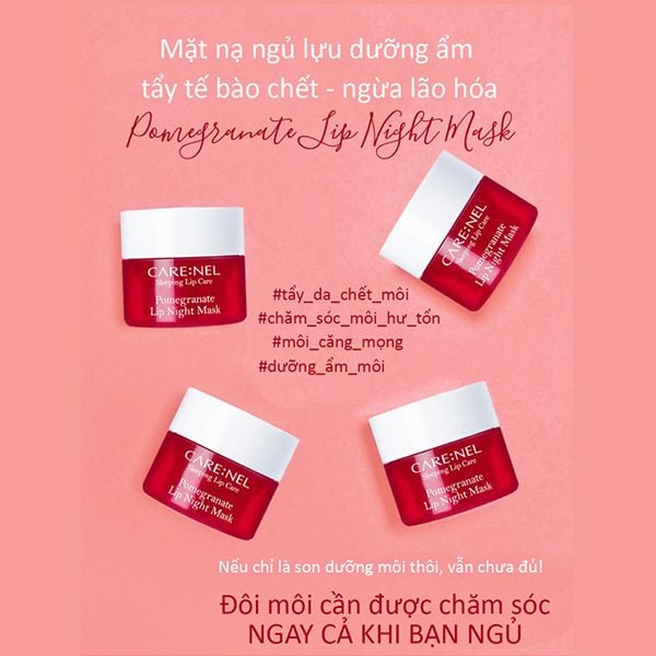 [4 Mùi] Mặt Nạ Ngủ Môi Carenel Hàn Quốc Dưỡng Ẩm, Loại Bỏ Da Chết Cho Môi Lip Night Mask 5g