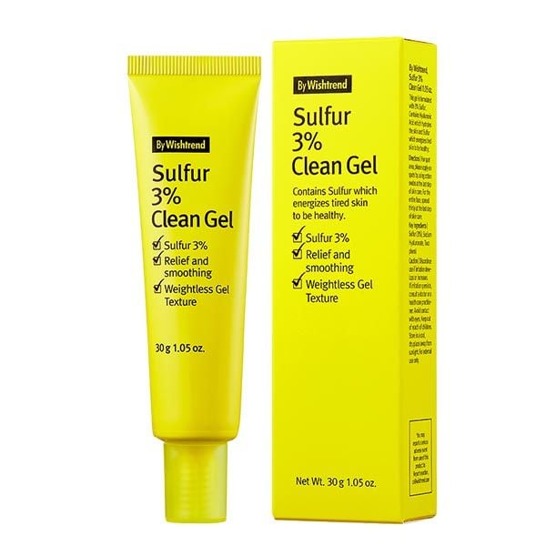 Kem Dưỡng Ẩm  By Wishtrend Dạng Gel Dành Cho Da Dầu MụnSulfur 3% Clean Gel 30g