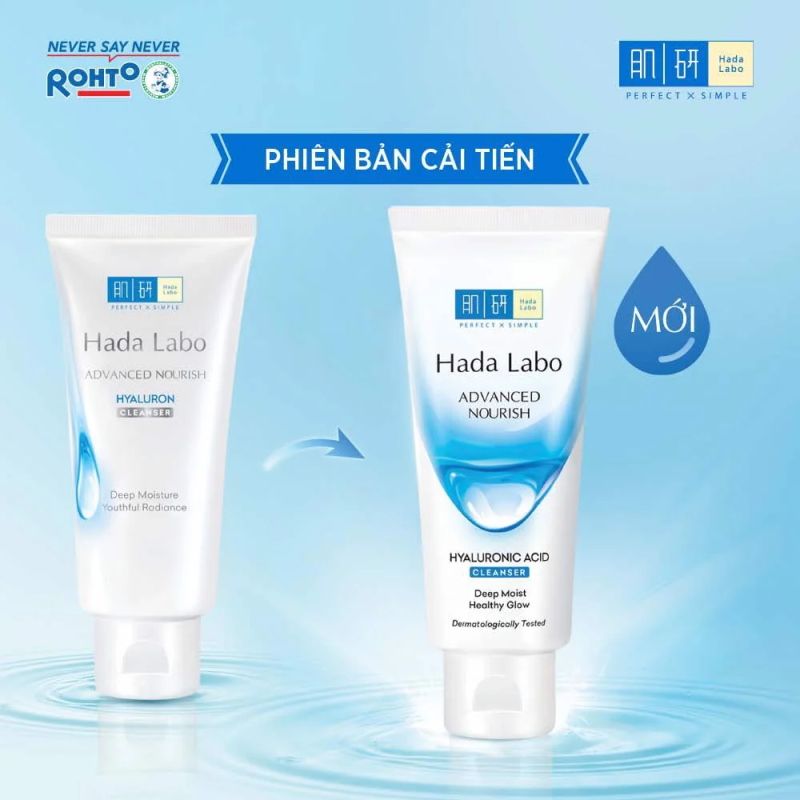 Sữa Rửa Mặt Hada Labo Dưỡng Ẩm Tối Ưu Advanced Nourish Hyaluronic Acid Cleanser 80g