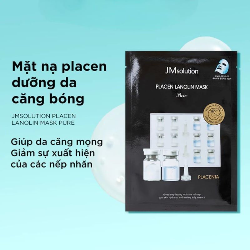 Mặt Nạ Jmsolution Cấp Ẩm, Dưỡng Da Căng Bóng, Đàn Hồi Placen Mask Pure