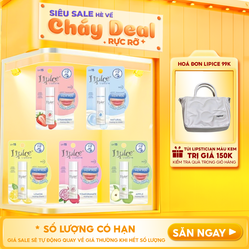 Son Dưỡng Không Màu LipIce Chuyển Kem Mịn Creamy Lipbalm SPF15 4.3g