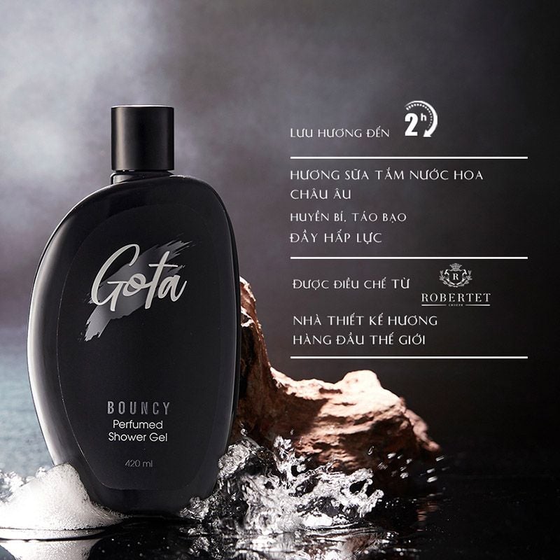Sữa Tắm Gota Hương Nước Hoa Dành Cho Nam Bouncy Perfumed Shower Gel For Men 420ml