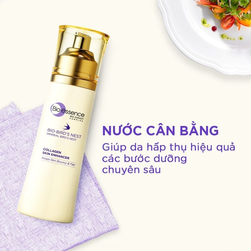 Nước Hoa Hồng Tinh Chất Tổ Yến Bio-essence Bio-Bird's Nest Collagen Skin Enhancer 100ml